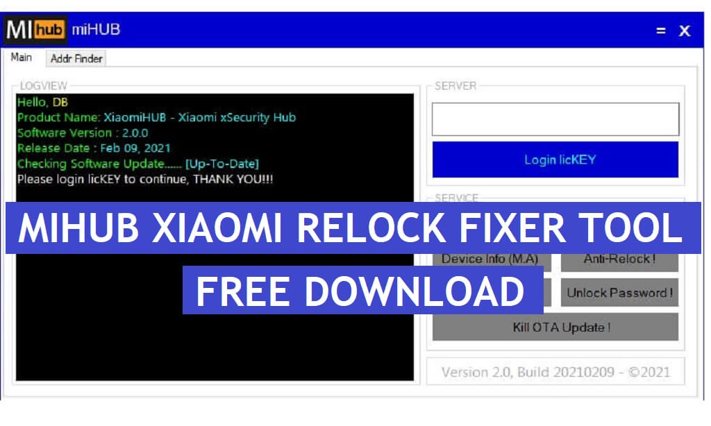 MIHUB 도구 V2.0 Windows용 최신 Xiaomi MI Relock Fixer 도구 다운로드