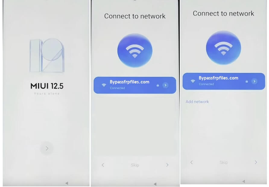 Connect WiFi to Reset FRP Google Gmail Lock Xiaomi Mi 10 [MIUI 12.5] Without Computer/Apk