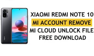 Xiaomi Redmi Note 10 Mi Account Remove File Download grátis [One Click Unlock MI Lock]