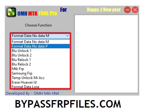 OMH MTK Tool Pro Latest | MTK Format FRP Data Tool Free 