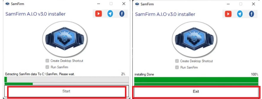 Install SamFirm FRP Tool to Android 8 FRP Bypass