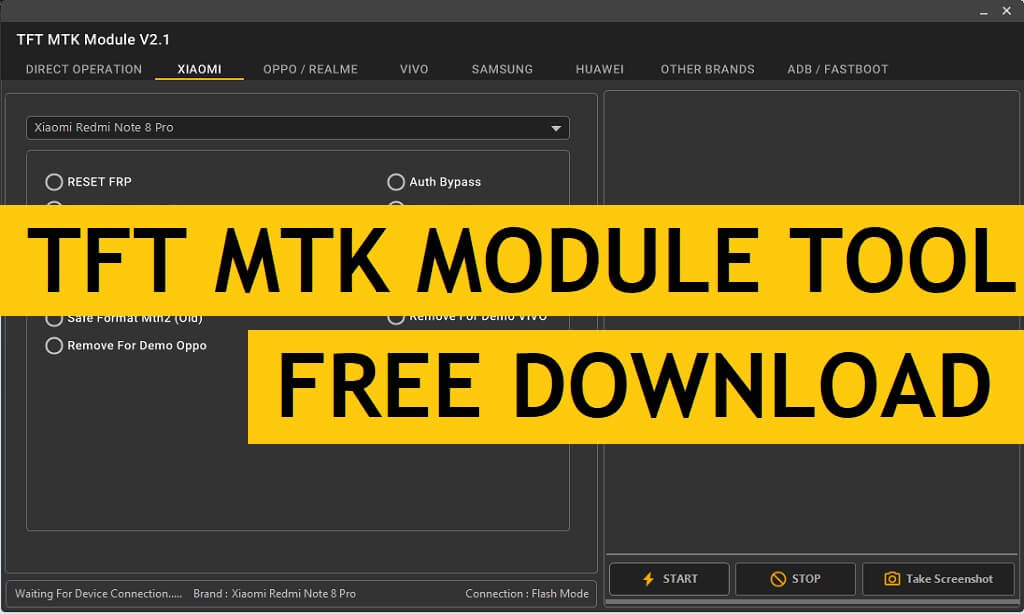 Téléchargez tous les outils de déverrouillage mobile MTK sans boîte/crack | Outil de module TFT MTK V2.1