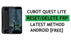 Cubot Quest Lite Frp Bypass Fix YouTube-update zonder pc Android 9 Google Ontgrendelen