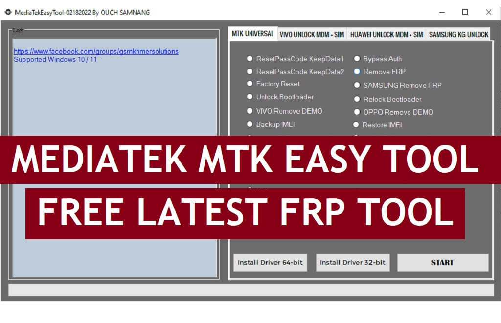 Завантажте безкоштовний інструмент MediaTek Easy Tool V2, найновіший інструмент форматування MTK Erase FRP