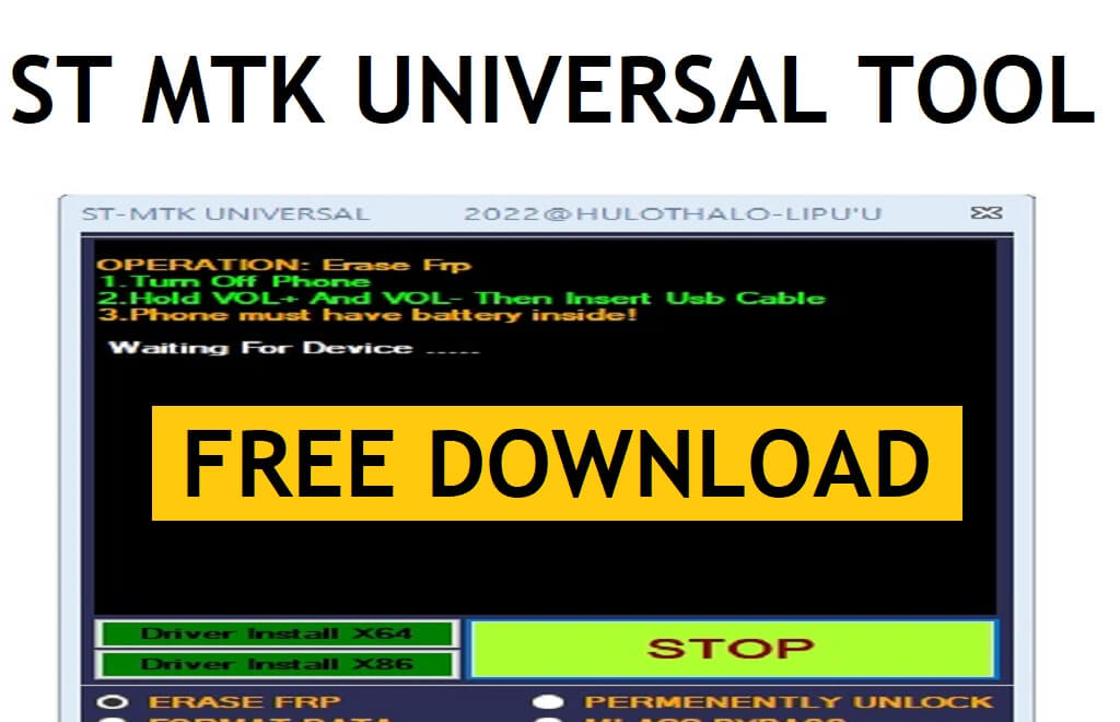 Unduh ST MTK Universal Tool - MTK Buka Kunci Pola FRP Versi Terbaru