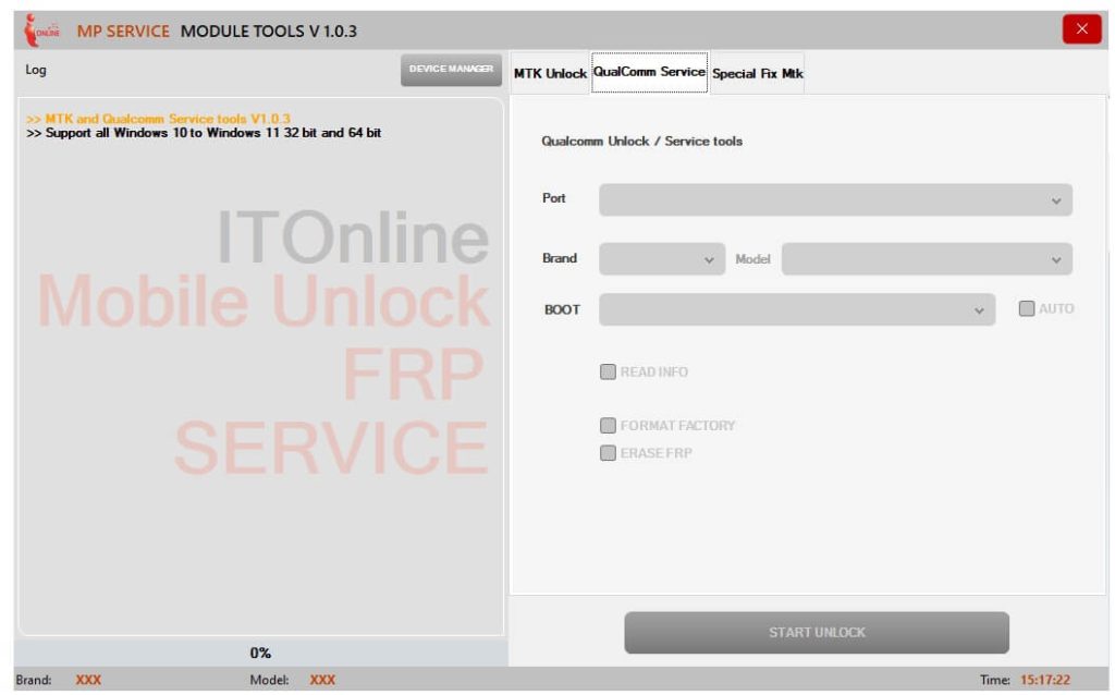 Qualcomm Service to MP Service Module Tools V1.0.3 MediaTek MTK & Qualcomm AIO Tool Free Download