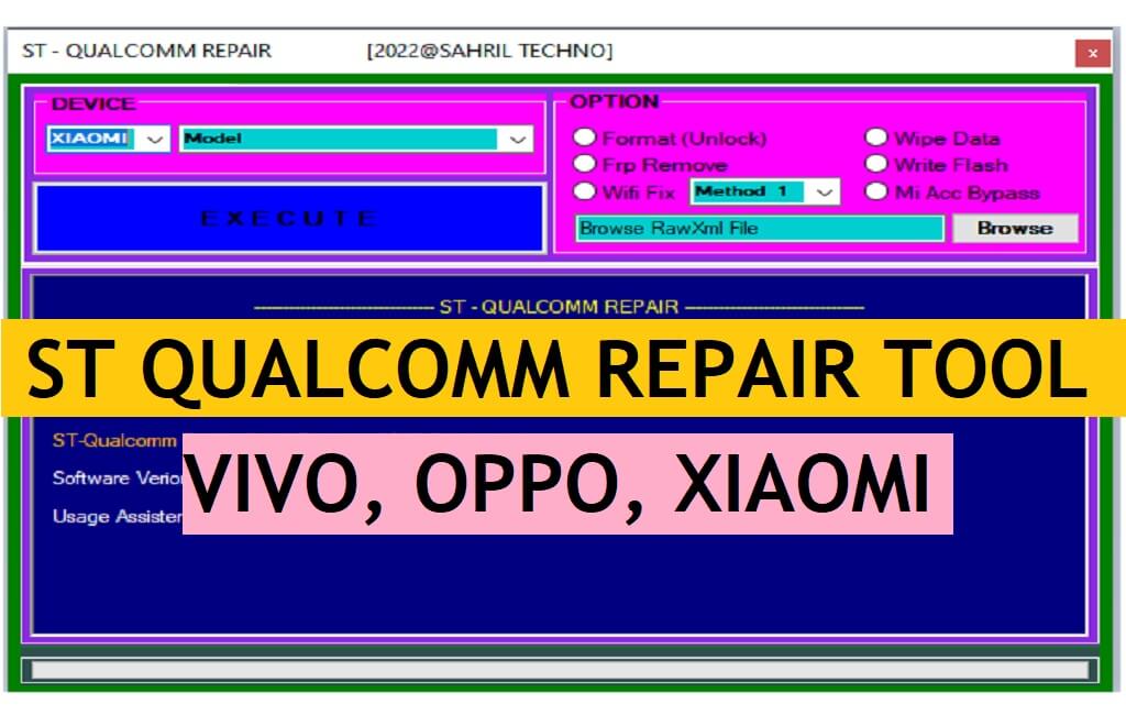 Unduh Alat Perbaikan ST Qualcomm – Pola FRP Buka Kunci Qualcomm Versi Terbaru