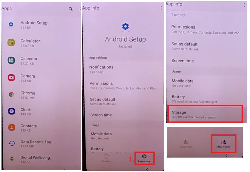 Force Stop Android Setup to Samsung A03 Core FRP Bypass Without PC Android 11 – No Backup & Restore (No Need ADB Enable)