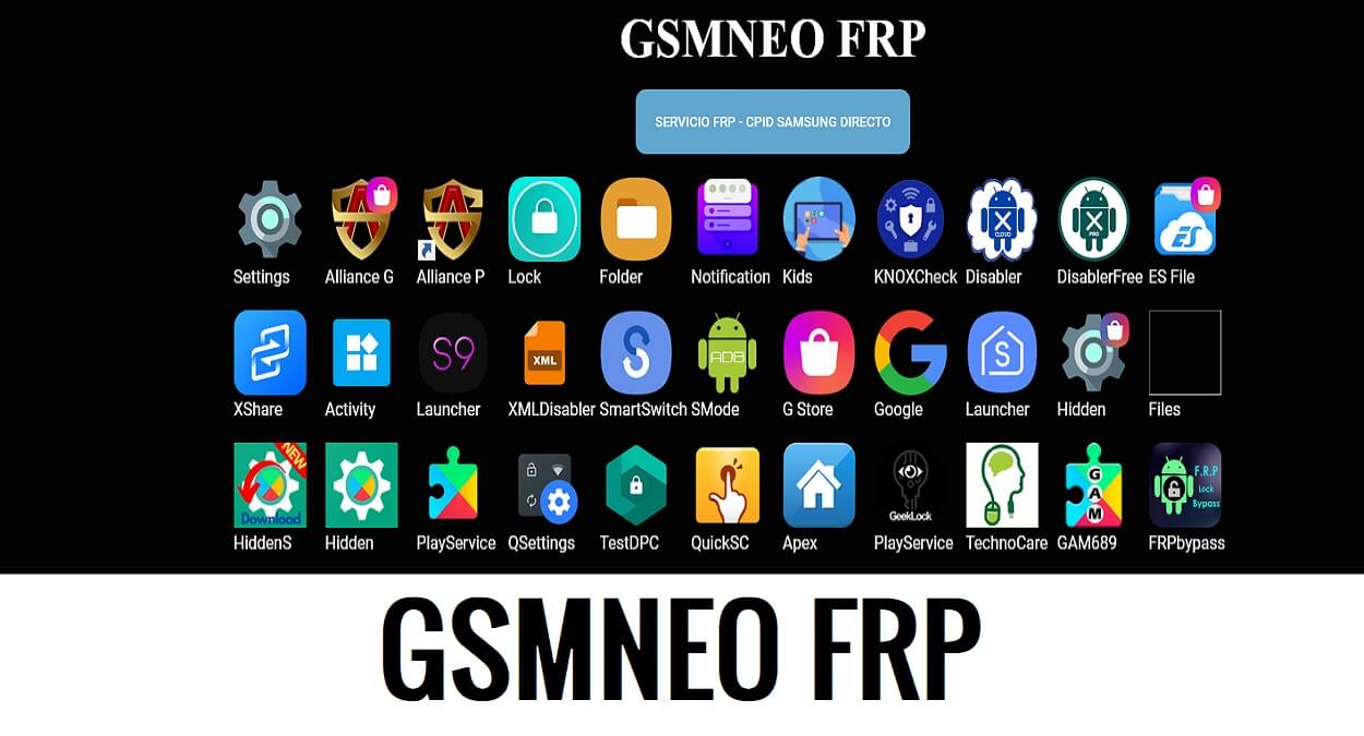 Herramienta Apk de descarga GSMneo FRP 2024 - Todo Android (un clic)