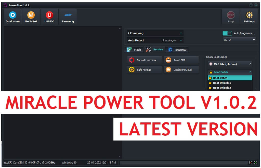 Miracle Power Tool V1.0.2 - Nuovo strumento di sblocco definitivo gratuito del team AMiracle