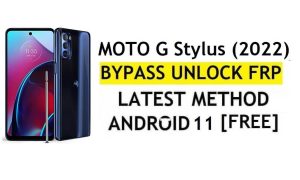 Motorola Moto G Stylus (2022) FRP Bypass Android 11 Google-account ontgrendelen zonder pc en APK gratis