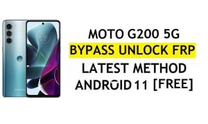 Motorola Moto G200 5G FRP PC ve APK olmadan Android 11 Google Hesabı Kilidini Atlama Ücretsiz