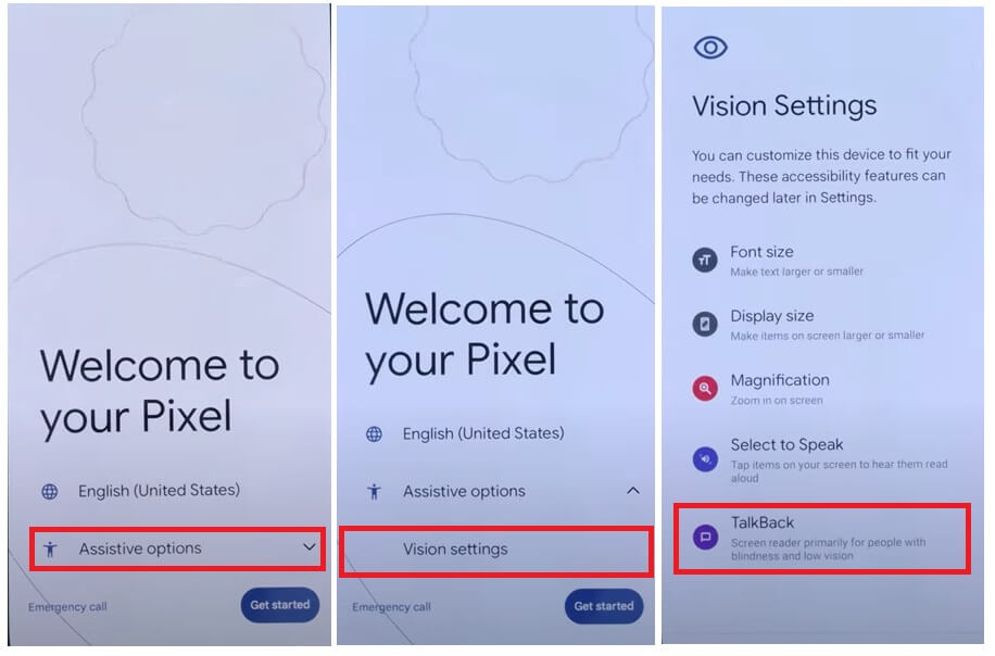 Enable Vision Settings to Google Pixel FRP Bypass Android 12 Without PC, APK Latest Method Reset Google