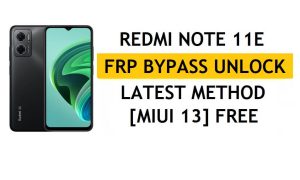 Xiaomi Redmi Note 11E FRP Bypass MIUI 13 senza PC, APK ultimo metodo Sblocca Gmail gratis