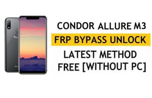FRP Condor Allure M3 잠금 해제 [Android 8.1] PC 없이 Google Fix YouTube 업데이트 우회