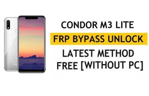 Sblocca FRP Condor Allure M3 Lite [Android 8.1] Bypassa Google Correggi l'aggiornamento YouTube senza PC