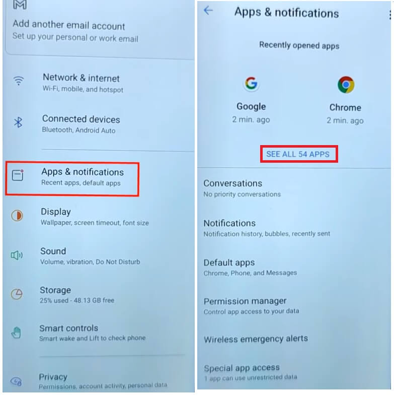 Select Apps & Notification to Realme R Edition FRP Bypass Android 11 Without PC & APK Google Unlock Bypass Free