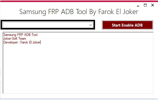 Select Comport to Samsung Android 6 to 12 ADB One-Click FRP Remove Tool