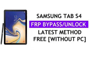 Samsung Tab S4 FRP Google Kilidi Bypass kilidini aç Acil Durum Aramasını Düzeltme *#0*# Ücretsiz