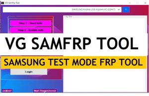 Strumento VG SAMFRP V1 Scarica l'ultima versione dello strumento di rimozione FRP Samsung *#09*# in modalità test