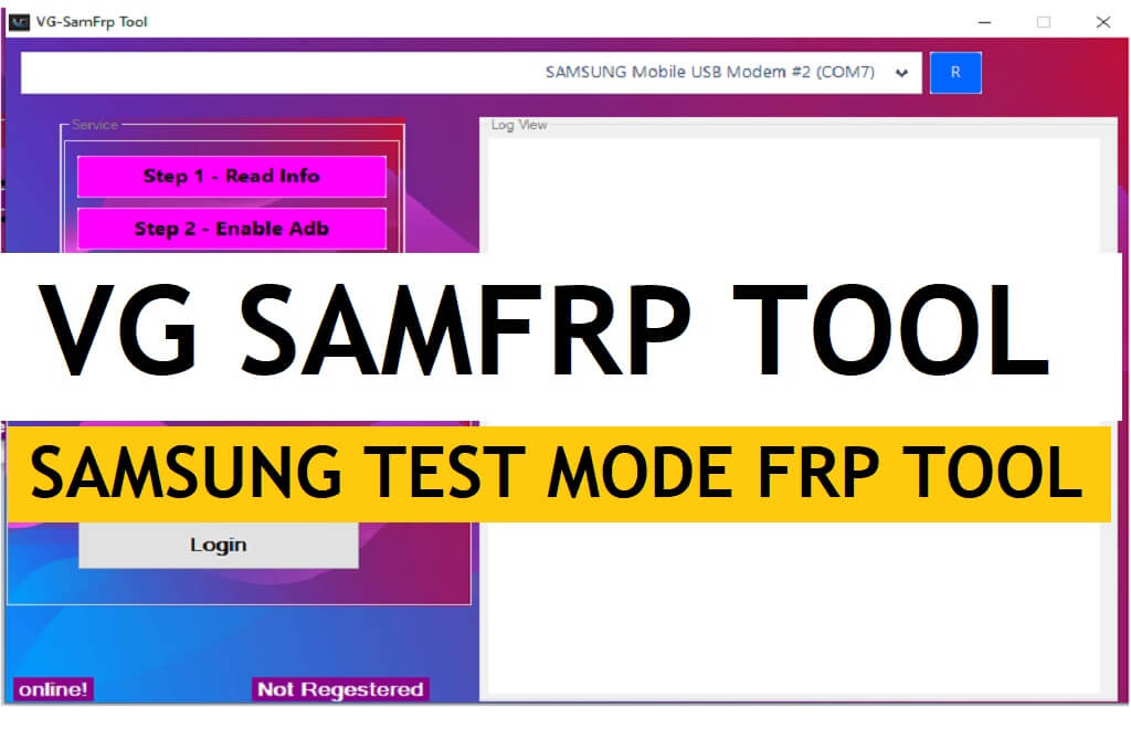 VG SAMFRP Tool V1 Download nieuwste Samsung *#09*# Testmodus FRP Remove Tool