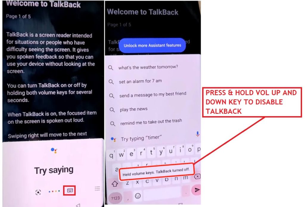 ปิดการใช้งาน Talkback เพื่อปลดล็อคบายพาส FRP Google OnePlus Android 12 โดยไม่ต้องใช้ PC APK ฟรี