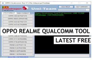 Oppo Realme Qualcomm Tool V1.0 Download - Oppo, Realme Pattern, FRP Reset Tool безкоштовно