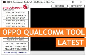 Téléchargement de l'outil OPPO Qualcomm V1.3 (tous les Oppo Unlock FRP, réinitialisation d'usine) Dernière version gratuite