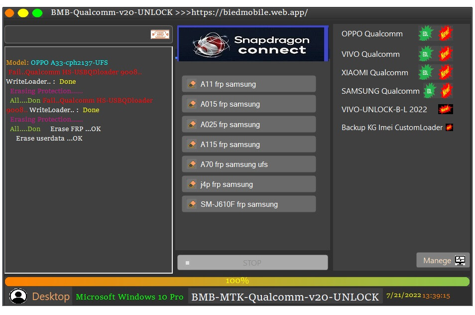 Samsung Qualcomm in BMB Qualcomm MTK Tool V20 Download nieuwste versie gratis