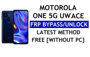 Reset FRP Motorola One 5G UW Ace Ontgrendel Google-account Android 11 zonder pc en APK