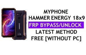 MyPhone Hammer Energy 18x9 FRP Bypass Fix Actualización de Youtube (Android 8.1) - Desbloquear Google Lock sin PC