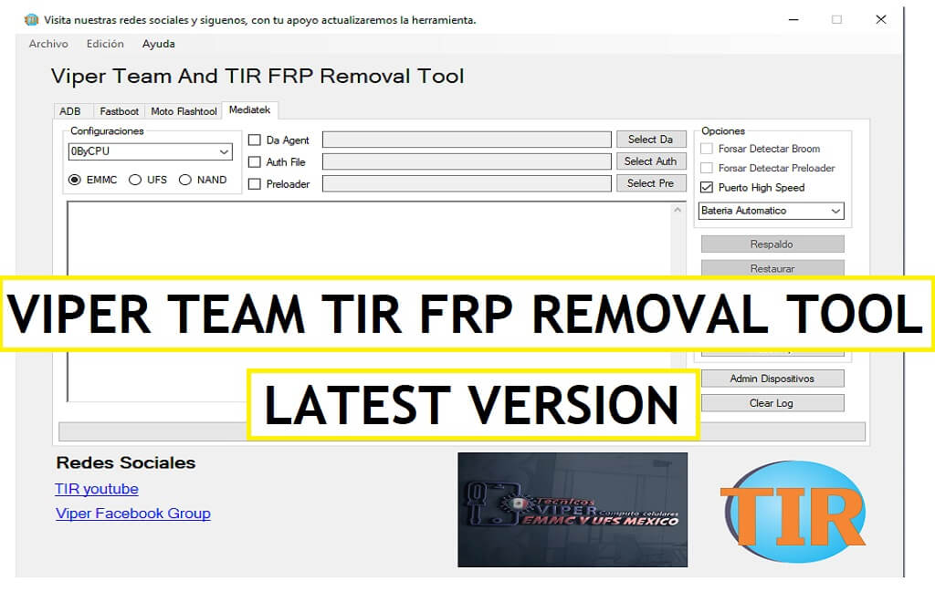 Инструмент для удаления Viper Team TIR FRP Скачать последнюю версию бесплатно