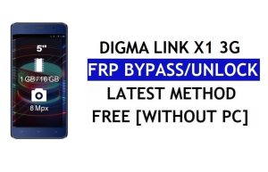 Digma Linx X1 3G FRP बाईपास (एंड्रॉइड 8.1 गो) - पीसी के बिना Google लॉक अनलॉक करें