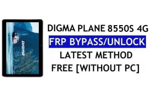 Digma Plane 8550S 4G FRP Bypass Correzione dell'aggiornamento Youtube (Android 8.1) – Sblocca Google Lock senza PC