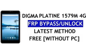 Digma Platine 1579M 4G FRP Bypass Fix Mise à jour Youtube (Android 8.1) - Déverrouillez Google Lock sans PC