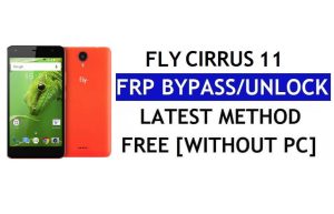 Fly Cirrus 11 FRP Bypass(안드로이드 6.0) - PC 없이 Google Gmail 잠금 해제