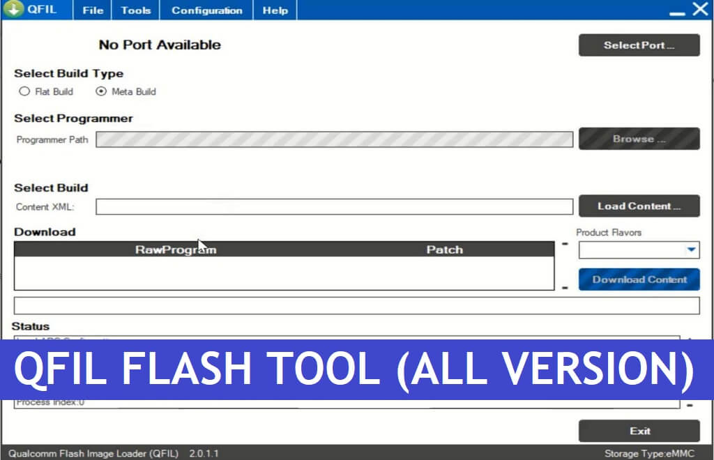 เครื่องมือ QFil ดาวน์โหลดเครื่องมือ Qualcomm Flash Image Loader ล่าสุด (ทุกเวอร์ชัน)