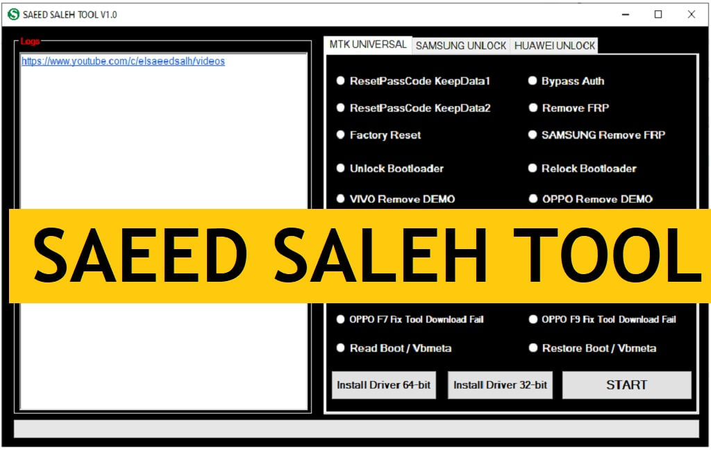 Saeed Saleh 도구 V1.0 MediaTek 베이스밴드 복구 도구 다운로드
