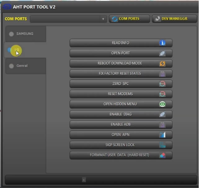 LG AHT Port Tool V2 Download Latest - FRP Reset Samsung, LG, General 