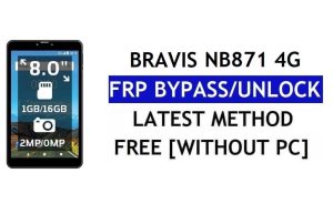 Bravis NB871 4G FRP Bypass แก้ไขการอัปเดต Youtube (Android 8.1) - ปลดล็อก Google Lock โดยไม่ต้องใช้พีซี