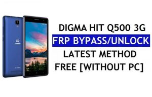 Digma Hit Q500 3G FRP Bypass Fix Youtube 업데이트(Android 7.0) – PC 없이 Google 잠금 해제