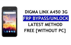 Digma Linx A450 3G FRP 우회 – PC 없이 Google 잠금 해제(Android 6.0)