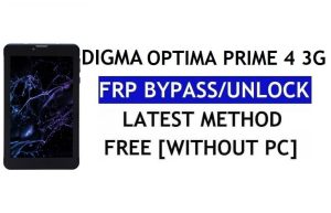 Digma Optima Prime 4 3G FRP Bypass Fix Mise à jour Youtube (Android 7.0) - Déverrouillez Google Lock sans PC