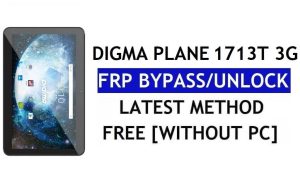 Digma Plane 1713T 3G FRP Bypass Correzione dell'aggiornamento Youtube (Android 7.0) – Sblocca Google Lock senza PC