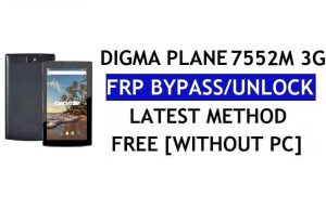 Digma Plane 7552M 3G FRP Bypass Fix Actualización de Youtube (Android 7.0) - Desbloquear Google Lock sin PC