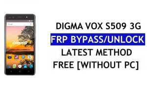 Digma Vox S509 3G FRP Bypass แก้ไขการอัปเดต Youtube (Android 7.0) - ปลดล็อก Google Lock โดยไม่ต้องใช้พีซี