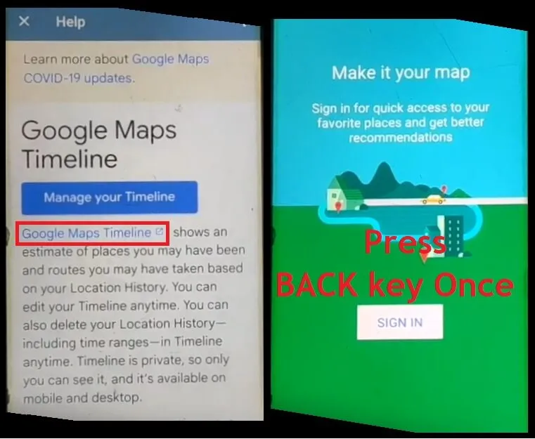 คลิกที่ไทม์ไลน์ของ Google Maps เพื่อพัฒนา Bypass FRP StrongPhone/Highscreen FRP [แก้ไข Youtube และการอัปเดตตำแหน่ง] (Android 7.0) - ไม่มีพีซี