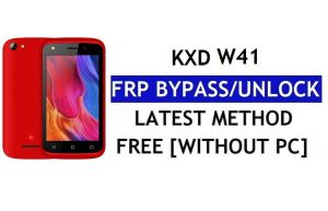 KXD W41 FRP Bypass Fix Mise à jour Youtube (Android 8.1) - Déverrouillez Google Lock sans PC