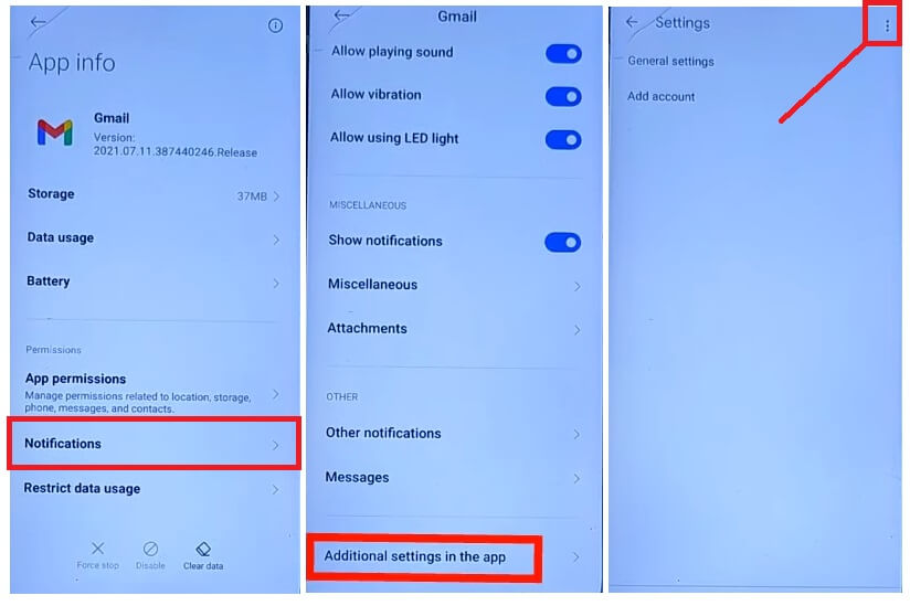 Select Additional Settings to FRP Bypass Xiaomi Redmi MIUI 12.5 Unlock Google Gmail Without PC APk Free