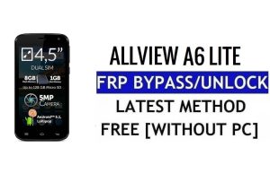 Allview A6 Lite FRP Bypass Ripristina Google Lock (Android 5.1) Senza PC